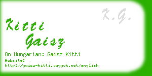 kitti gaisz business card